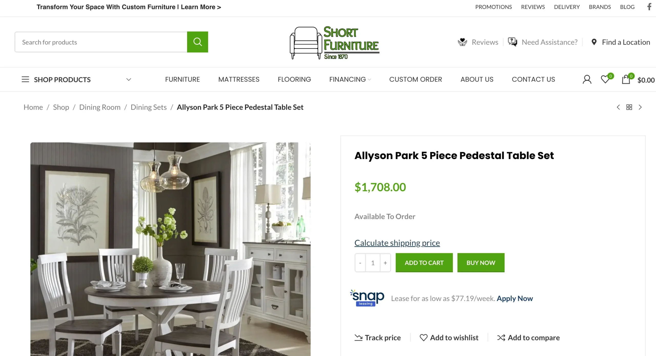 Short Pricing Example Scaled