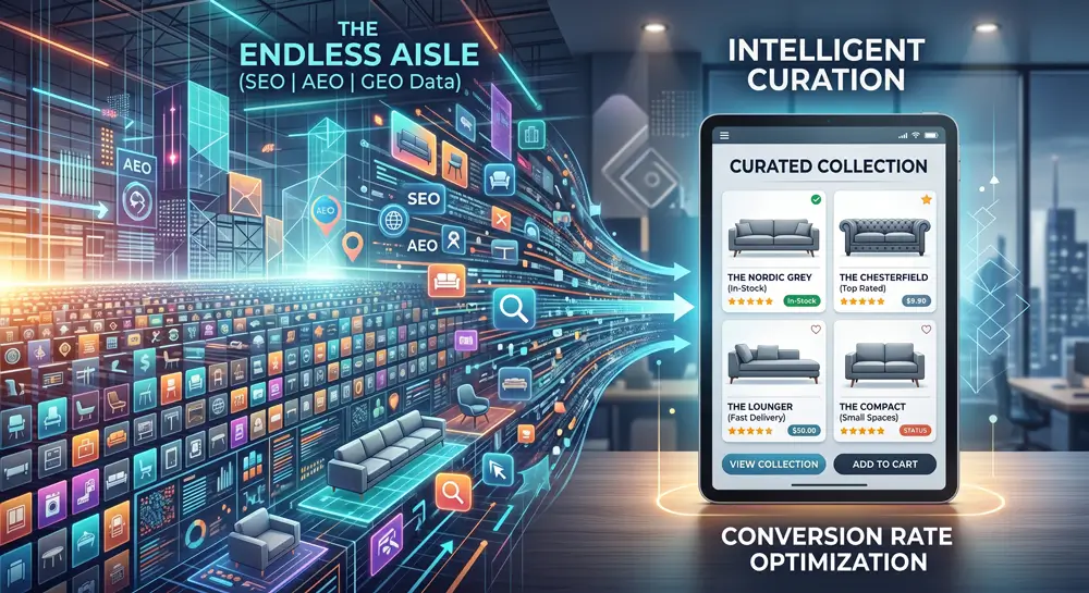 The Endless Aisle Paradox: How to Balance Massive Catalogs, AI Search, and High Conversions