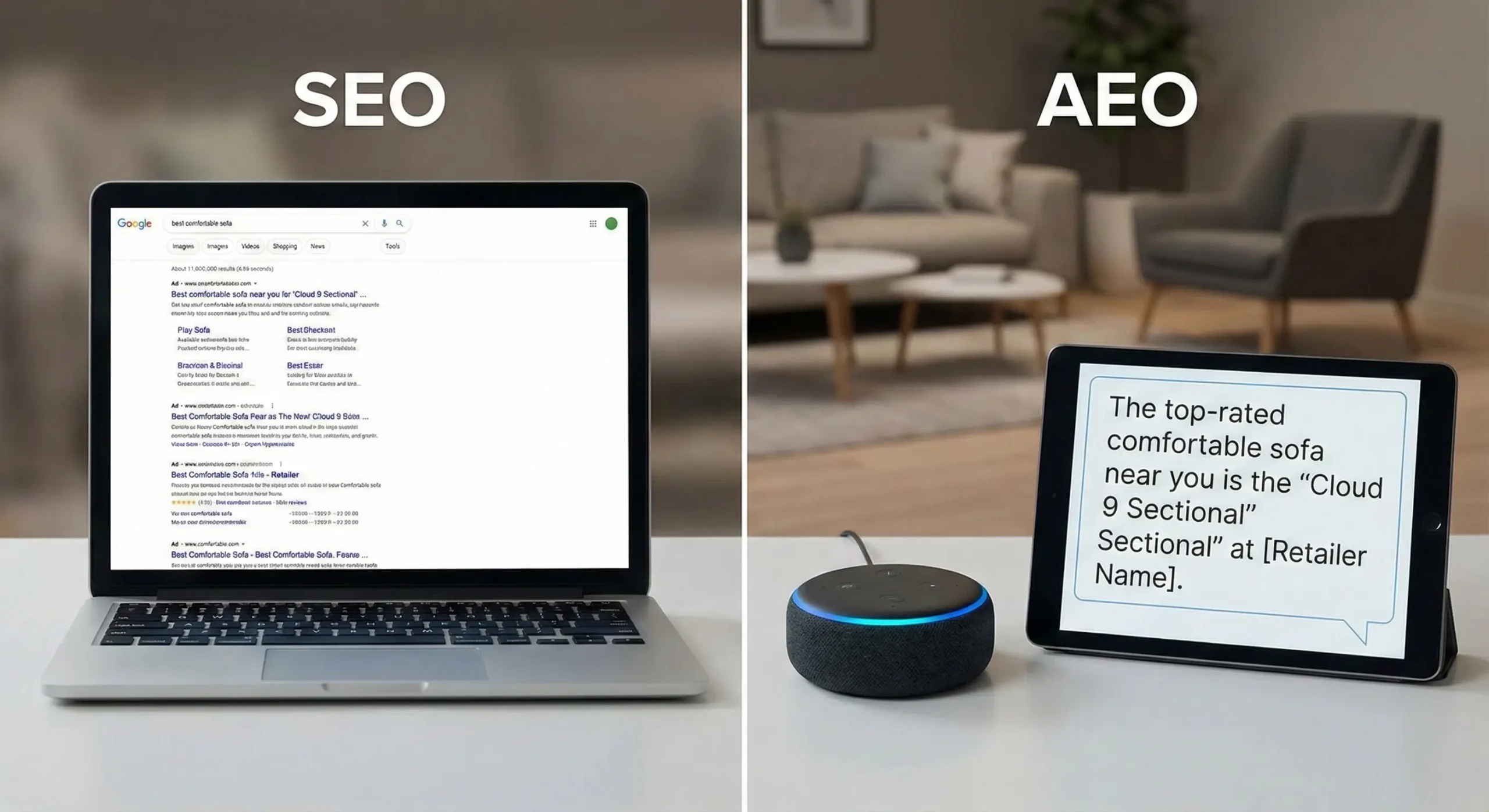 Why Your Furniture Store Needs Answer Engine Optimization AEO Now Scaled
